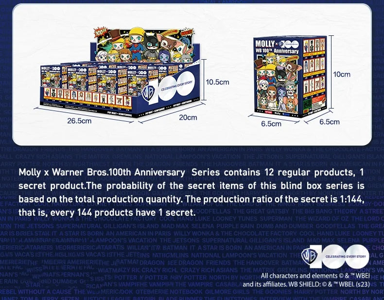 Molly Warner Bros POP MART 100eme anniversaires édition limité